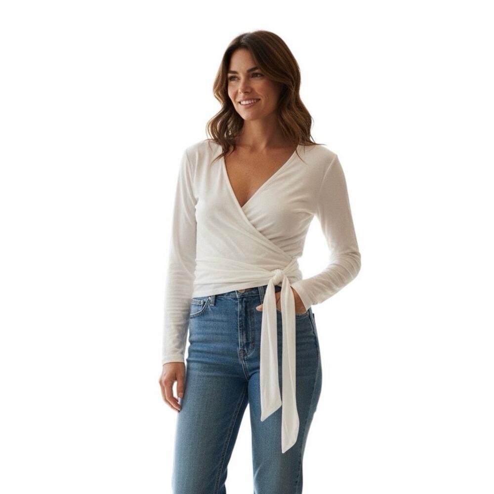 Joy Lap Women’s Long Sleeve Shirt Size X-Large Color Cream